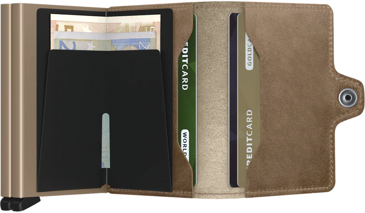 SECRID Twinwallet Vintage Taupe Leather RFID Wallet SC4567