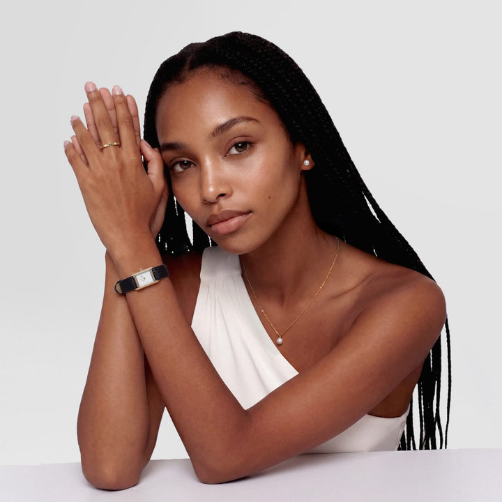 Daniel Wellington Bound Mini Black Lizard Gold