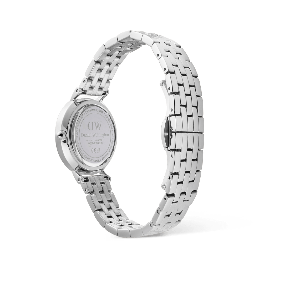 Daniel Wellington Petite Roman Numerals Date 5-link  Silver