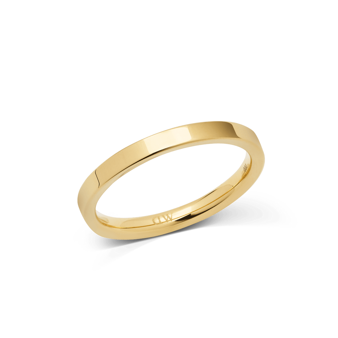 Daniel Wellington Line Ring Polished Gold 2.5mm - B &amp; S Lyncris Jewellers