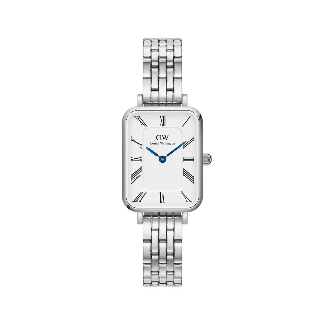 Daniel Wellington Quadro Roman Numerals 20x26 5-Link S White Watch - B &amp; S Lyncris Jewellers