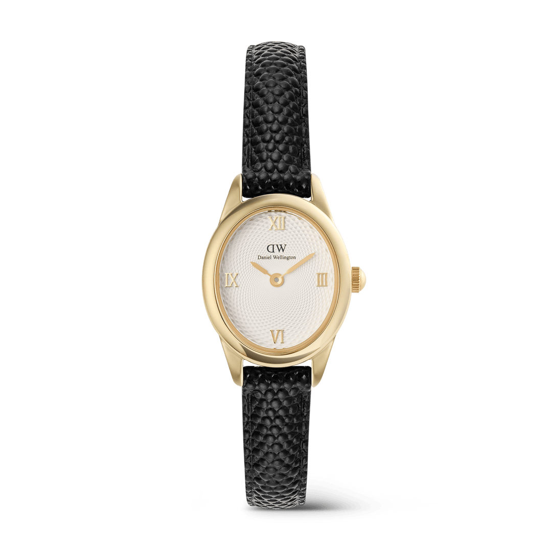 Daniel Wellington Ophelia Mini Black Lizard White Guilloché Gold