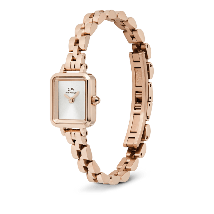 Daniel Wellington Quadro Mini Arch 3-link White Sunray Rose Gold