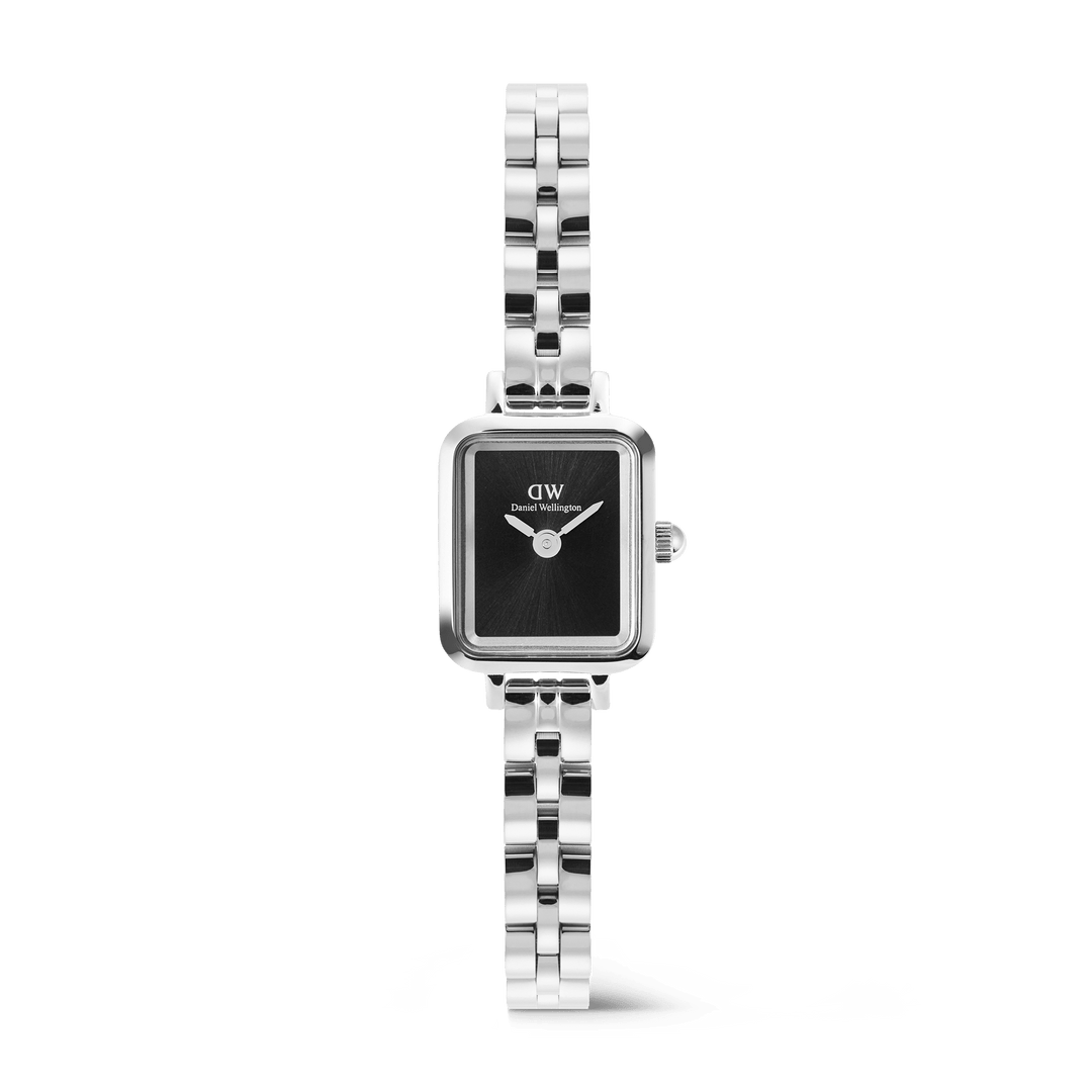 Daniel Wellington Quadro Mini Arch 3-link Onyx Sunray Silver