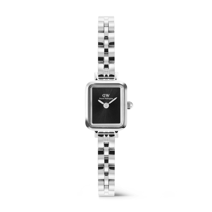 Daniel Wellington Quadro Mini Arch 3-link Onyx Sunray Silver