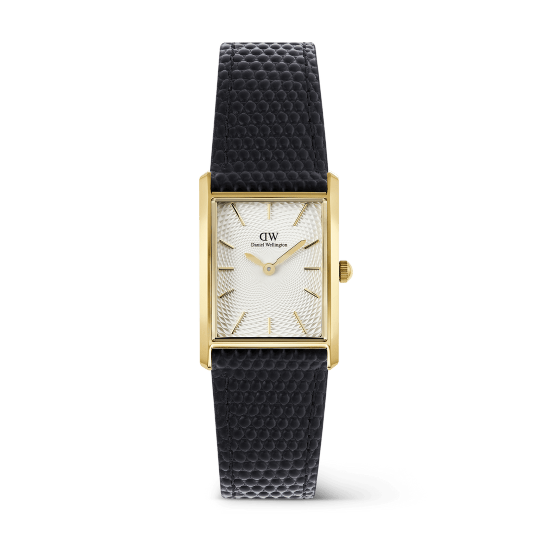 Daniel Wellington Bound Black Lizard Guilloché Gold - B &amp; S Lyncris Jewellers