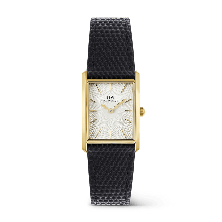 Daniel Wellington Bound Black Lizard Guilloché Gold - B &amp; S Lyncris Jewellers