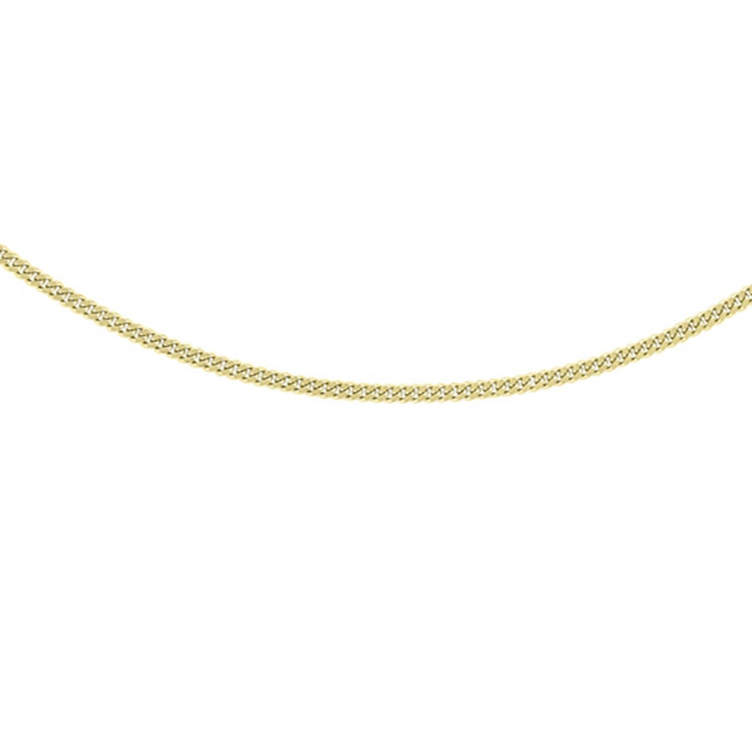 9K Yellow Gold 24 Adjustable Heart Slider Curb Chain 56cm
