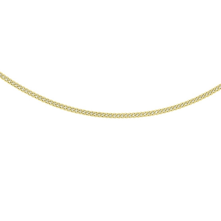 9K Yellow Gold 24 Adjustable Heart Slider Curb Chain 56cm