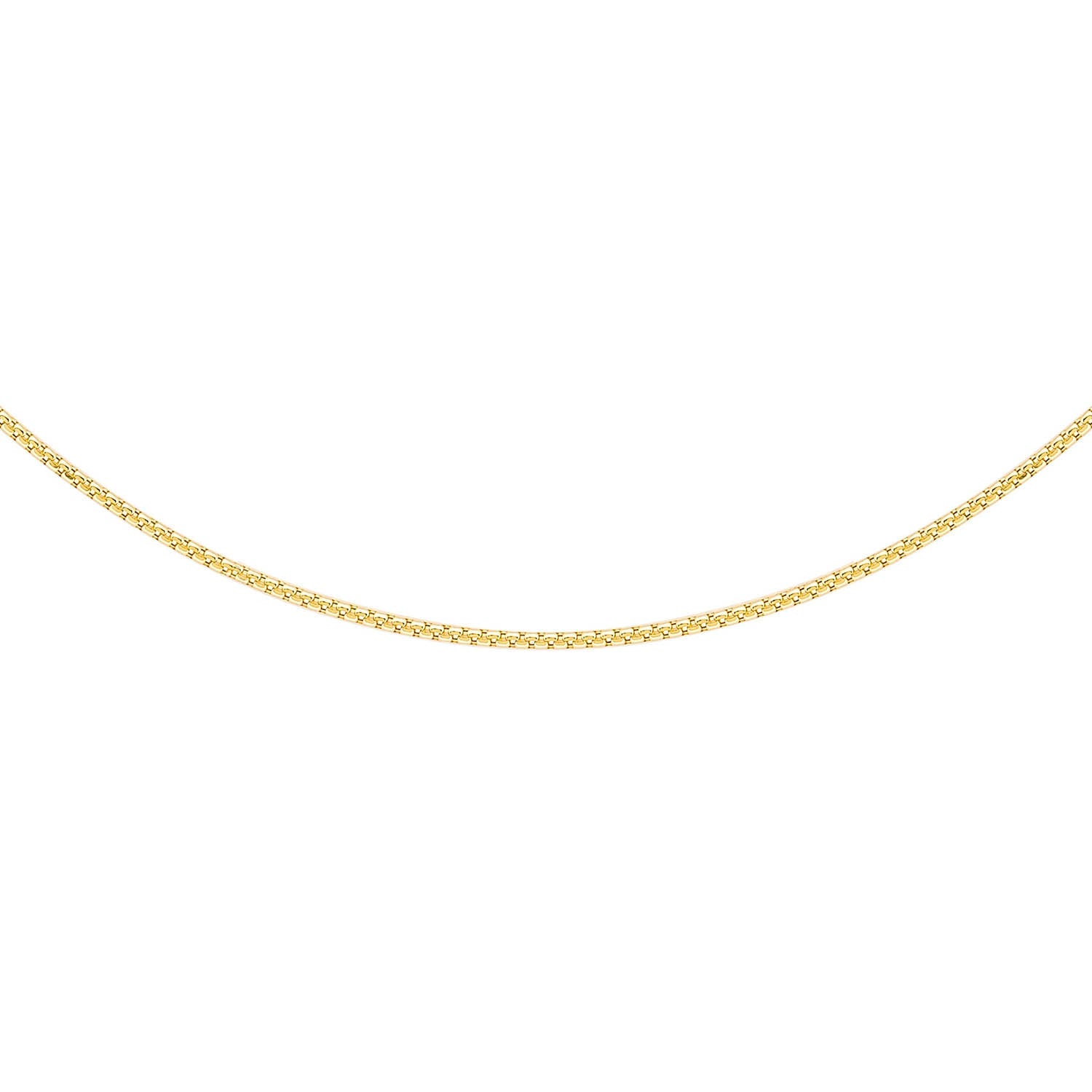 9K Yellow Gold 22 Diamond Cut Box Chain 45cm - B & S Lyncris Jewellers
