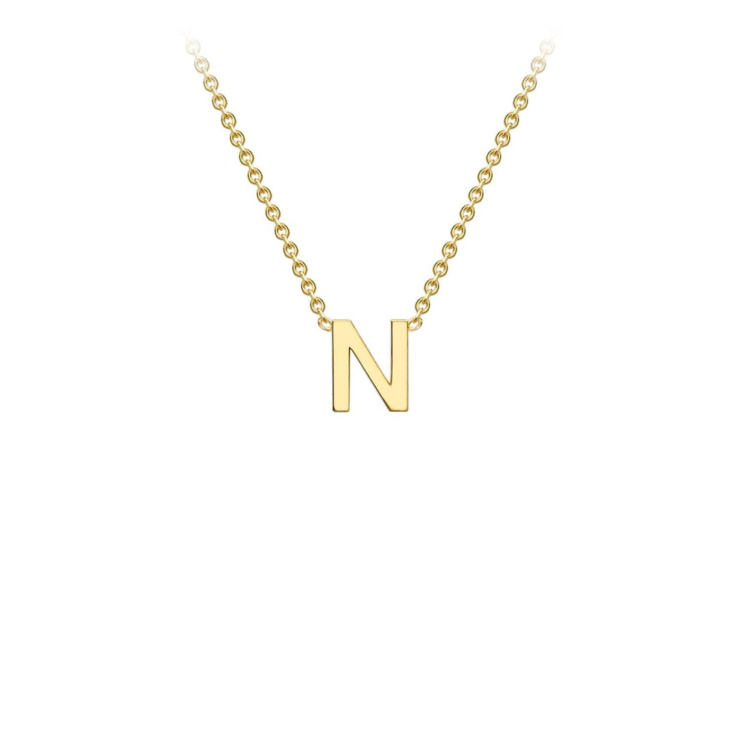 9K Yellow Gold 'N' Initial Adjustable Necklace 38cm/43cm | The Jewellery Boutique Australia