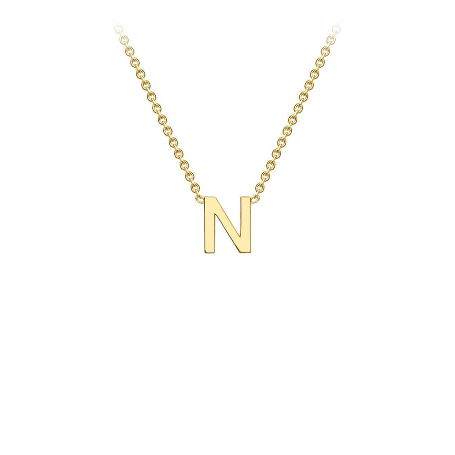 9K Yellow Gold 'N' Initial Adjustable Necklace 38cm/43cm | The Jewellery Boutique Australia
