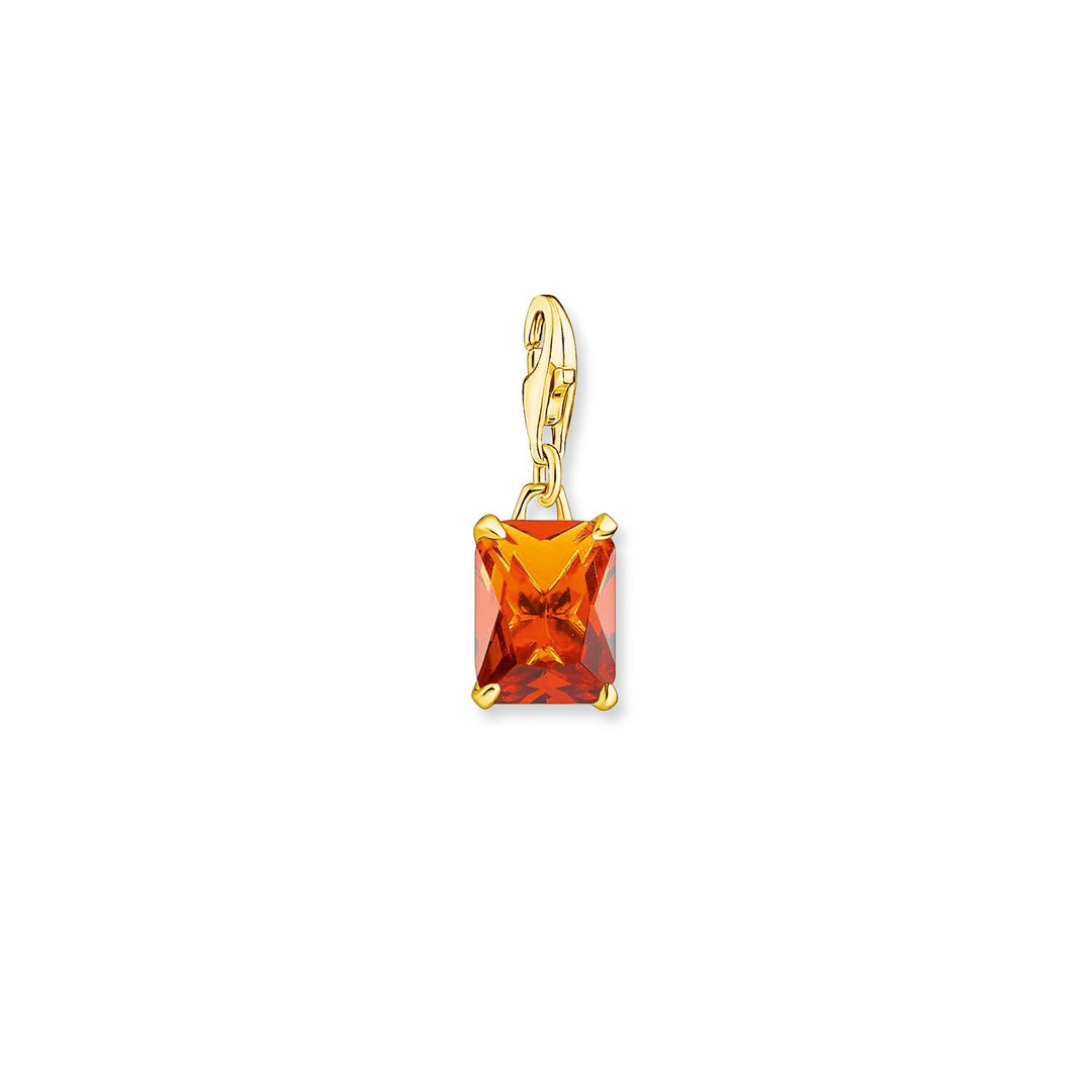Thomas Sabo Charm Pendant Orange Stone Gold | The Jewellery Boutique