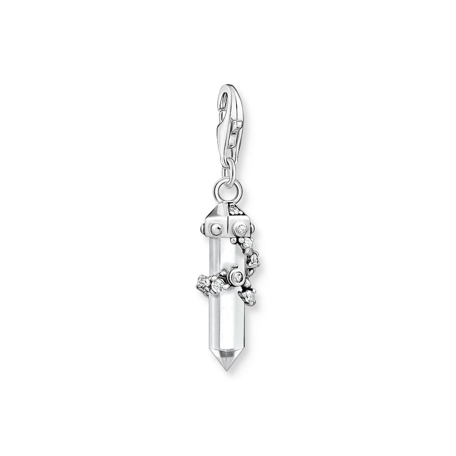 THOMAS SABO Charm pendant milky quartz silver - B & S Lyncris Jewellers
