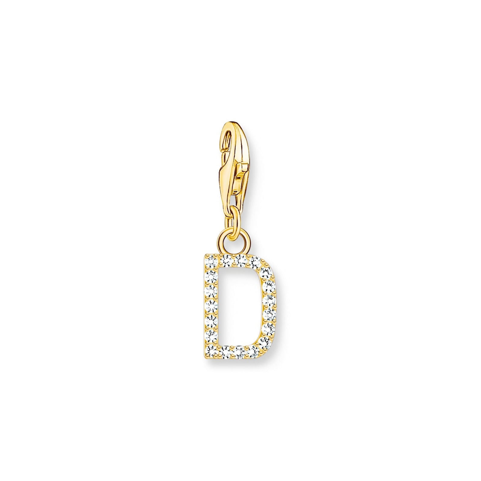 THOMAS SABO Charm Pendant Letter D Gold Plated - B & S Lyncris Jewellers