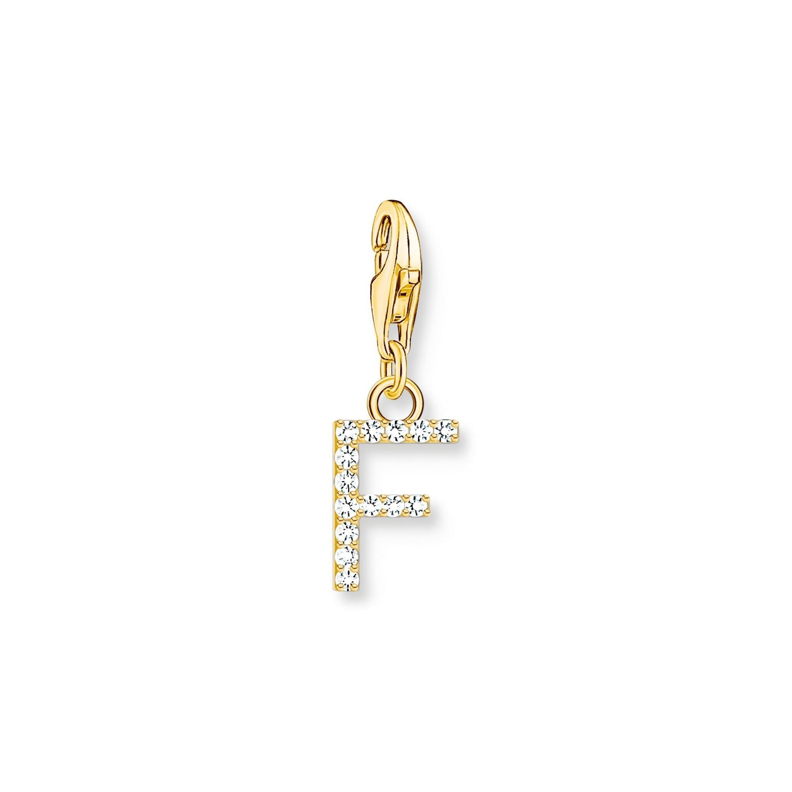 THOMAS SABO Charm Pendant Letter F Gold Plated - B & S Lyncris Jewellers