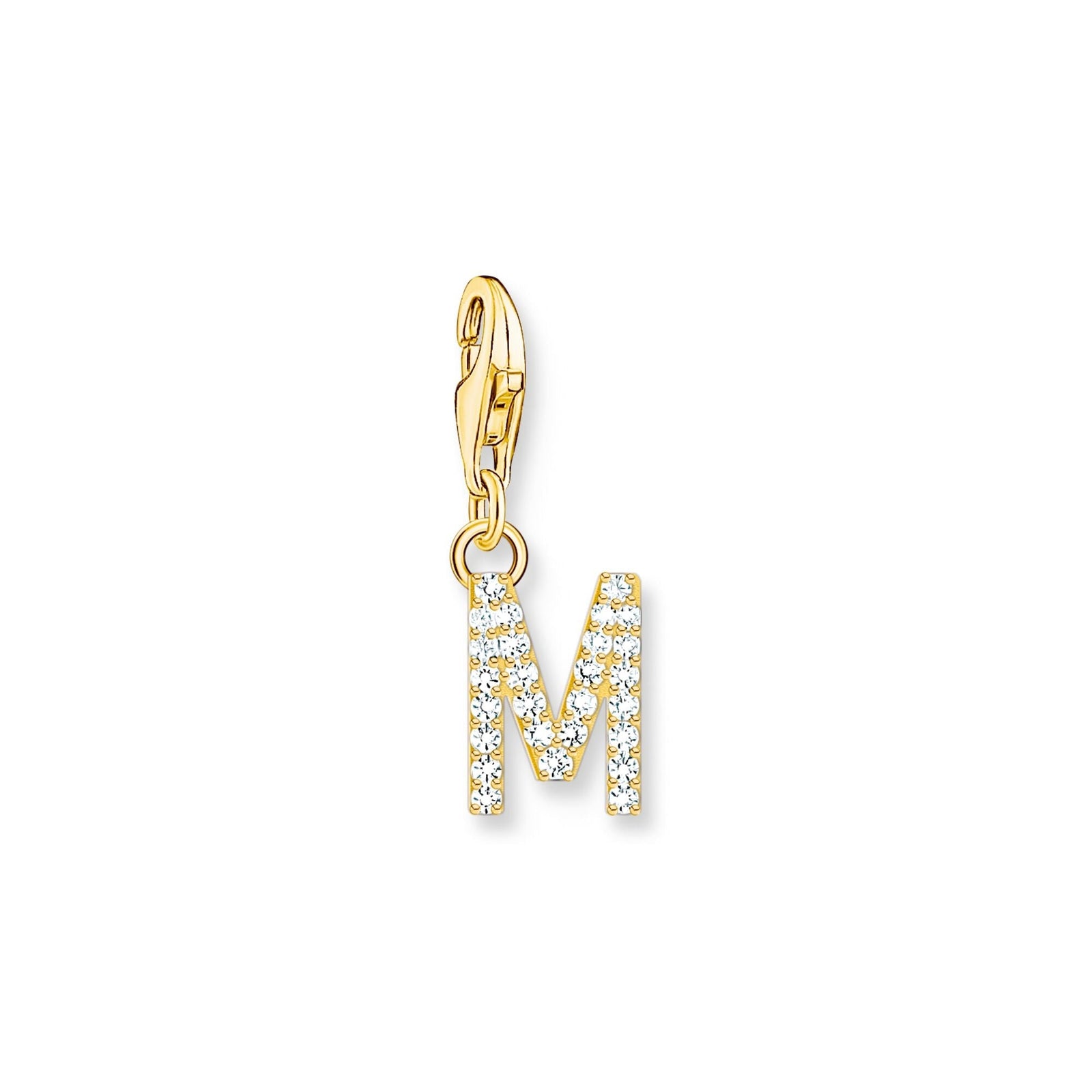 THOMAS SABO Charm Pendant Letter M Gold Plated - B & S Lyncris Jewellers