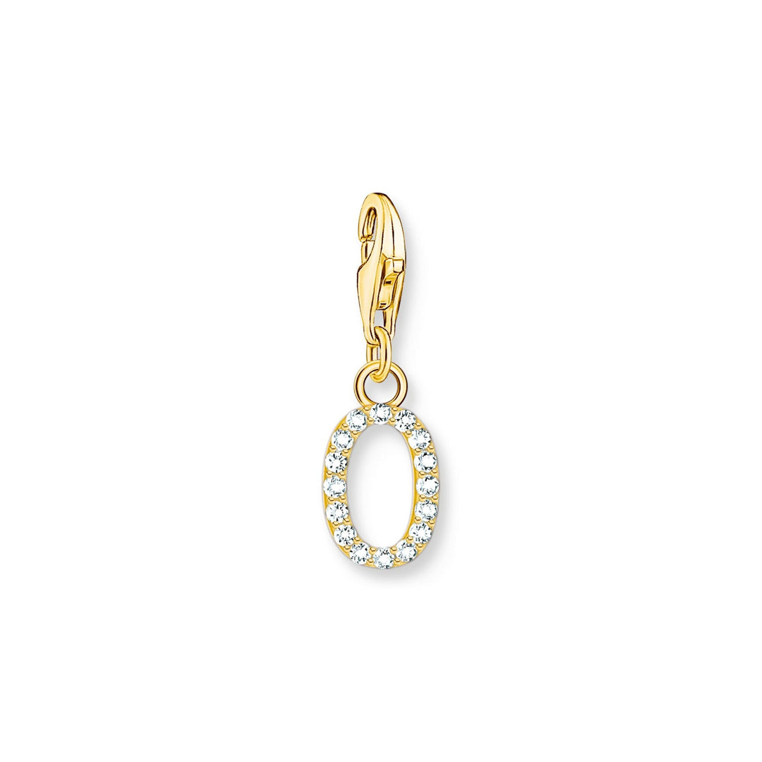THOMAS SABO Charm Pendant Letter O Gold Plated - B &amp; S Lyncris Jewellers