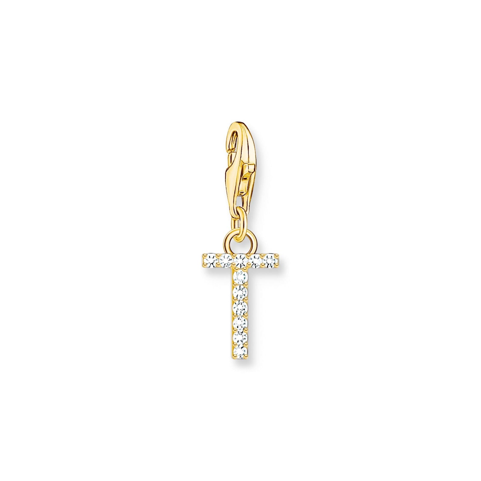 THOMAS SABO Charm Pendant Letter T Gold Plated - B & S Lyncris Jewellers