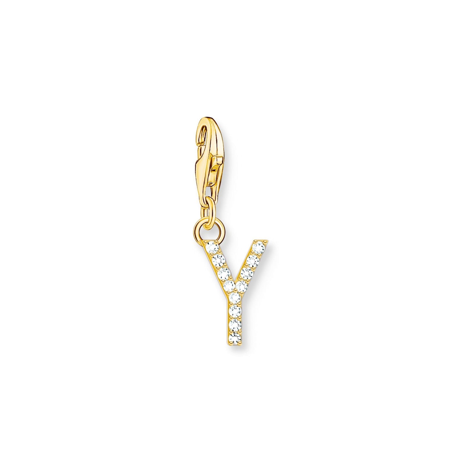 THOMAS SABO Charm Pendant Letter Y Gold Plated - B & S Lyncris Jewellers