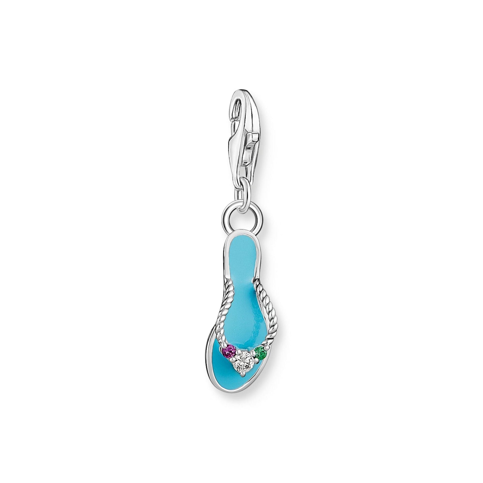 THOMAS SABO Charm Pendant Flip Flop with Colourful Stones Silver - B & S Lyncris Jewellers