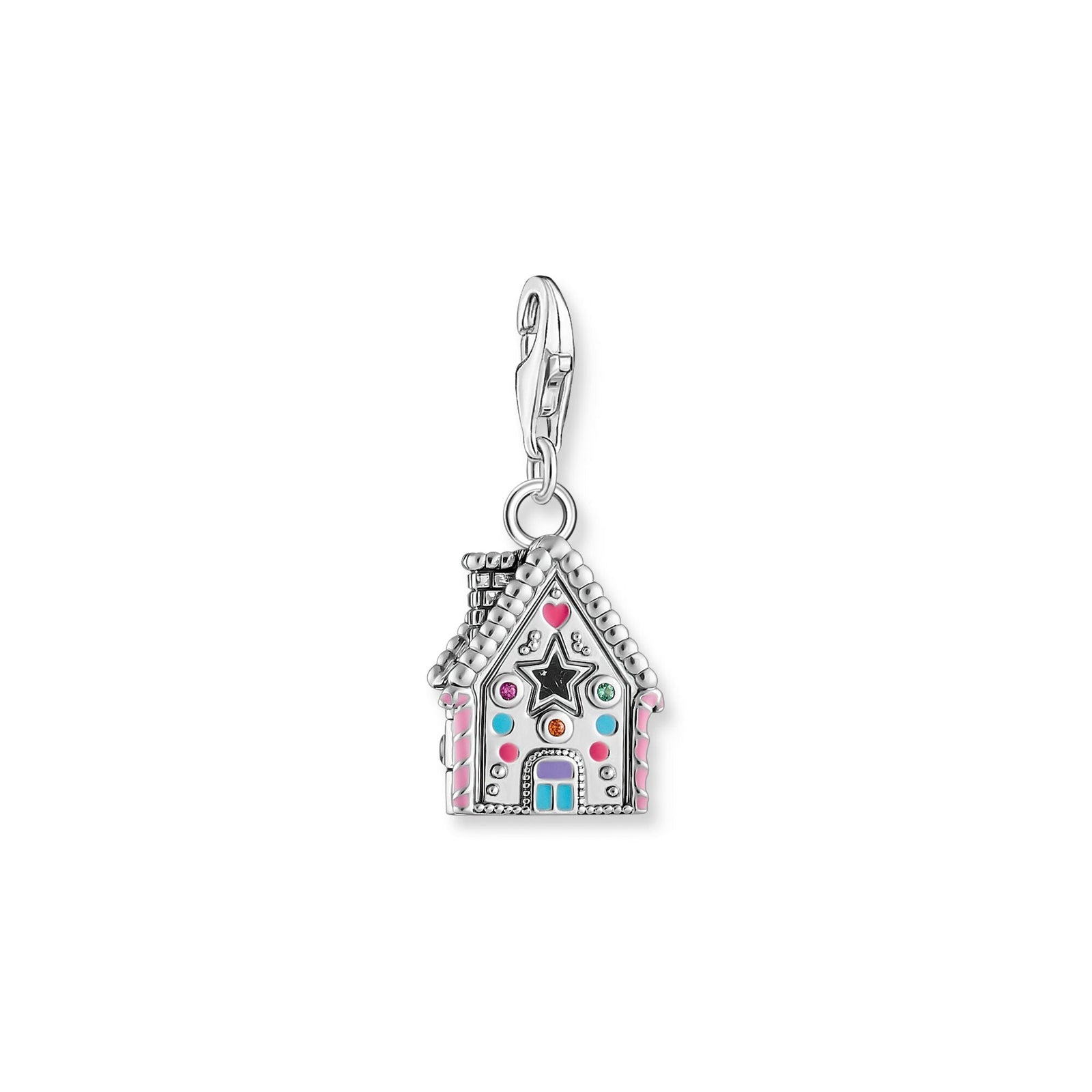 THOMAS SABO Silver Charm Gingerbread House With Colourful Stones - B & S Lyncris Jewellers