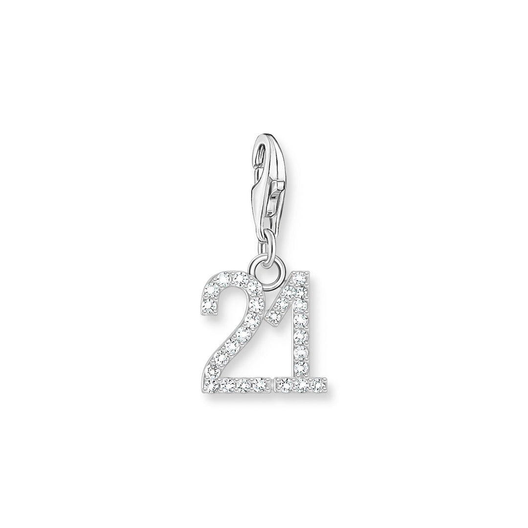 THOMAS SABO Charm Pendant Number "21" Silver - B &amp; S Lyncris Jewellers