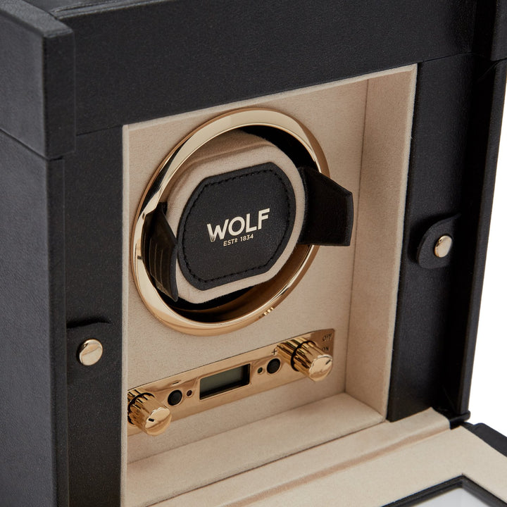 Wolf Palermo Single Watch Winder Black