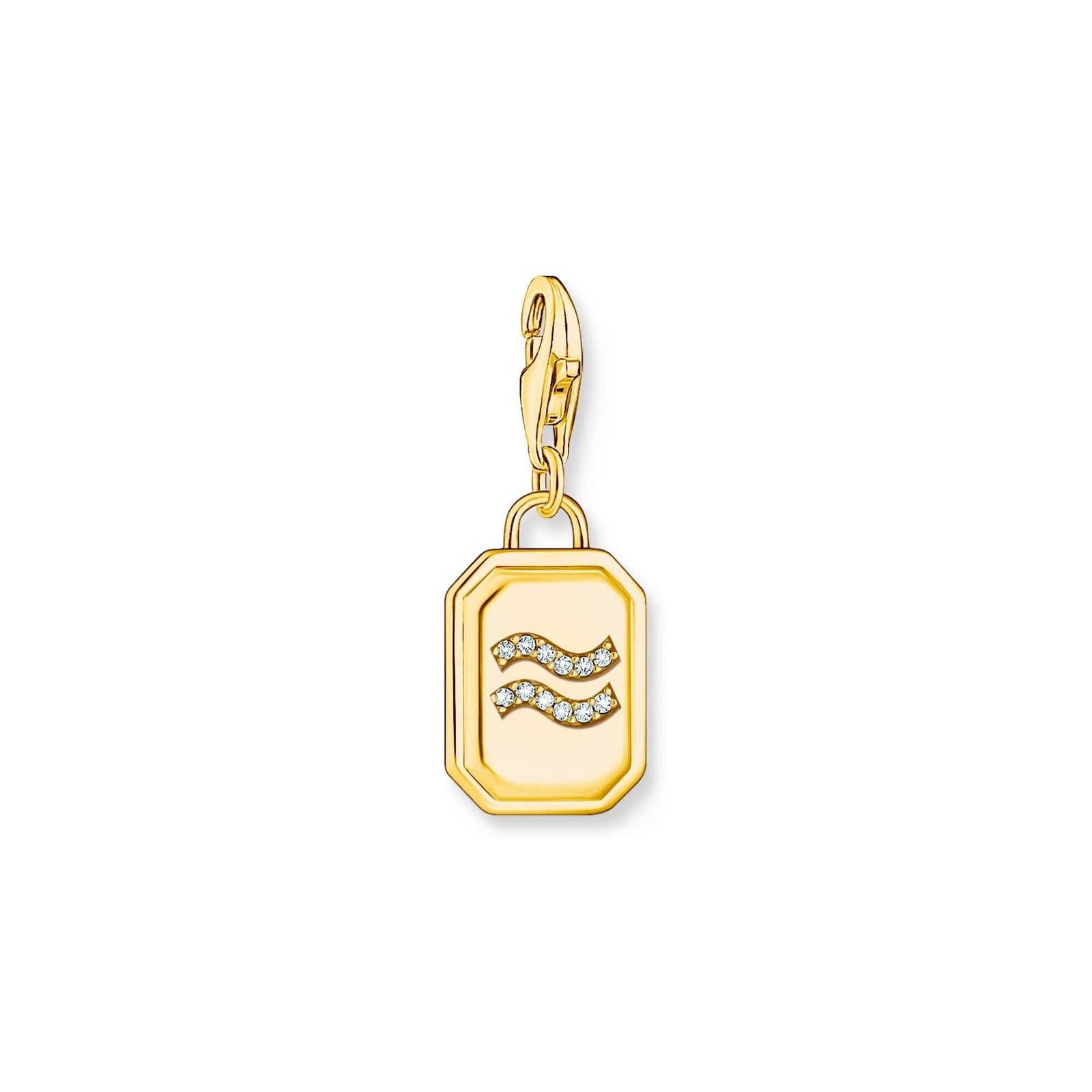 THOMAS SABO Charm Pendant Aquarius Zodiac Sign Gold - B & S Lyncris Jewellers