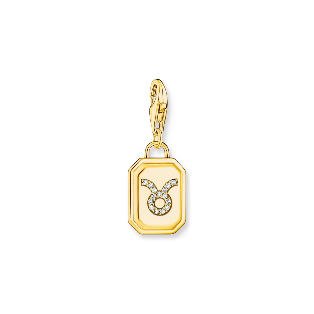 THOMAS SABO Charm Pendant Taurus Zodiac Sign Gold - B &amp; S Lyncris Jewellers