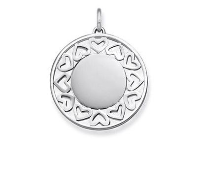 Thomas Sabo Sterling Silver Engravable Filigree Hearts Pendant TLBPE0013 - Lyncris Jewellers