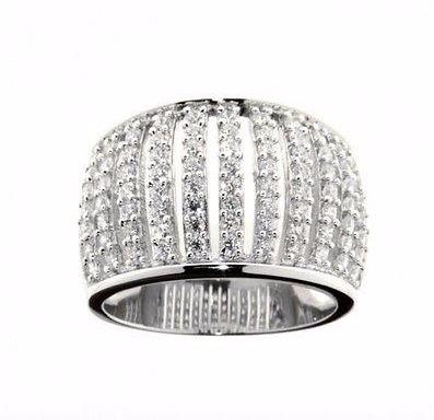 Ellani Sterling Silver CZ Bars Ring - Lyncris Jewellers