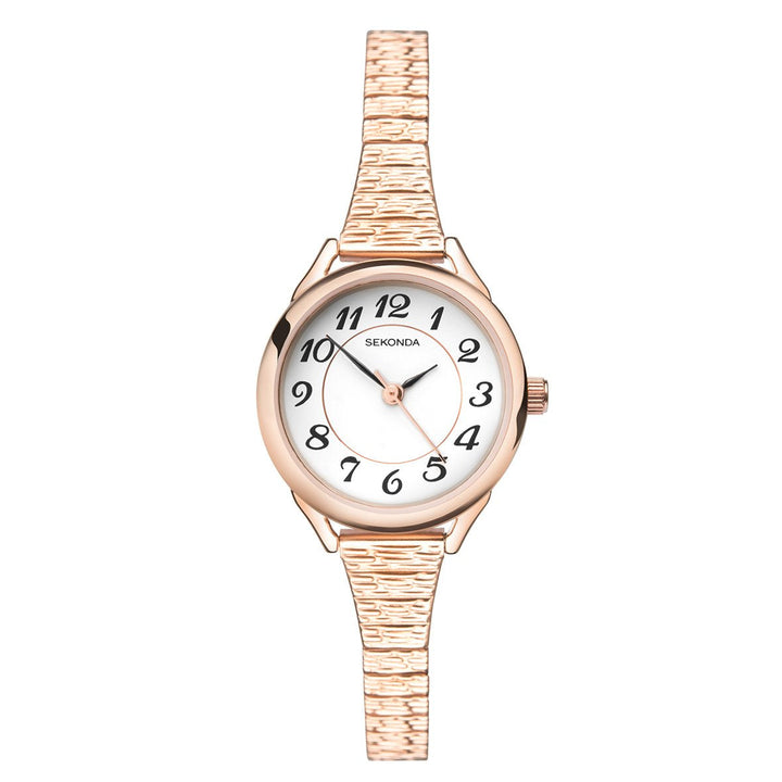 Sekonda WomenÃ¢â‚¬â„¢s Classic Rose Gold Plated Expander Watch