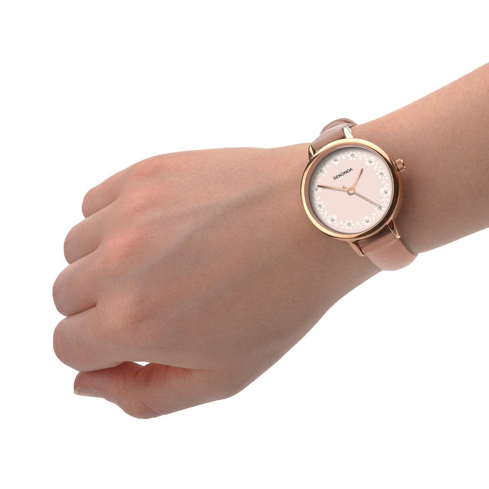 Sekonda Editions Womenâ€™s Peach Strap Watch