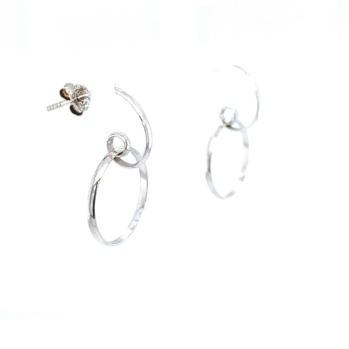 Sterling Silver Hoop In Hoop Drop Earrings LJ8890
