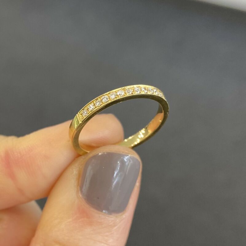 'ANNA' 18ct Yellow Gold Half Eternity Diamond Ring
