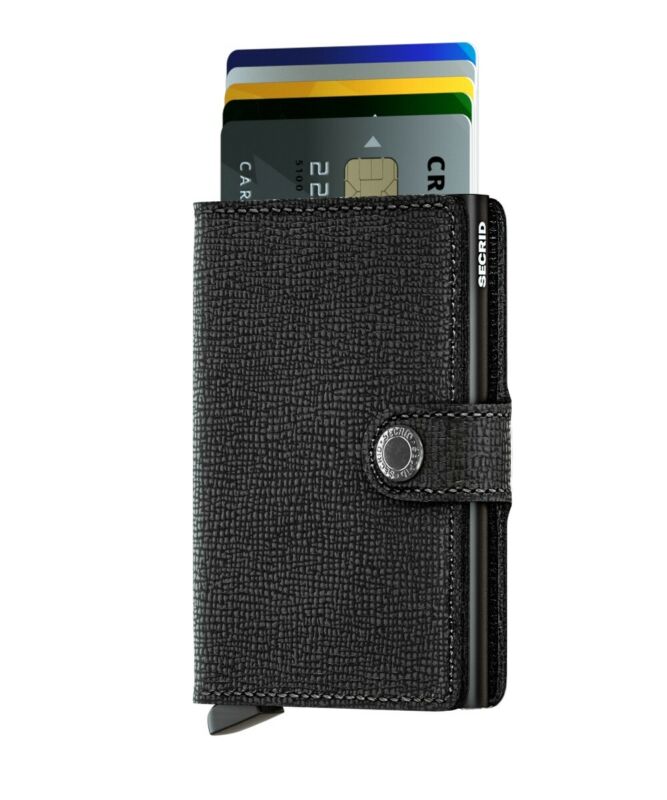SECRID Miniwallet Crisple Black Leather RFID Wallet SC1085 - Lyncris Jewellers