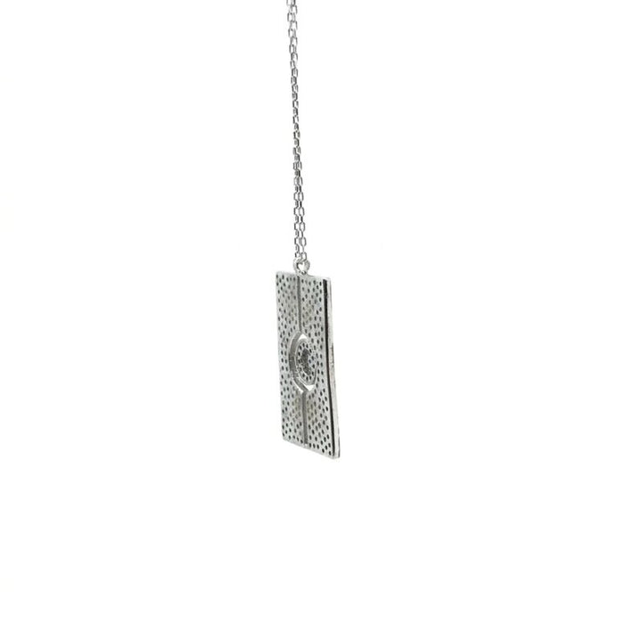 925 Sterling Silver Pave Set CZ Colourful Nazar Evil Eye Necklace - Lyncris Jewellers
