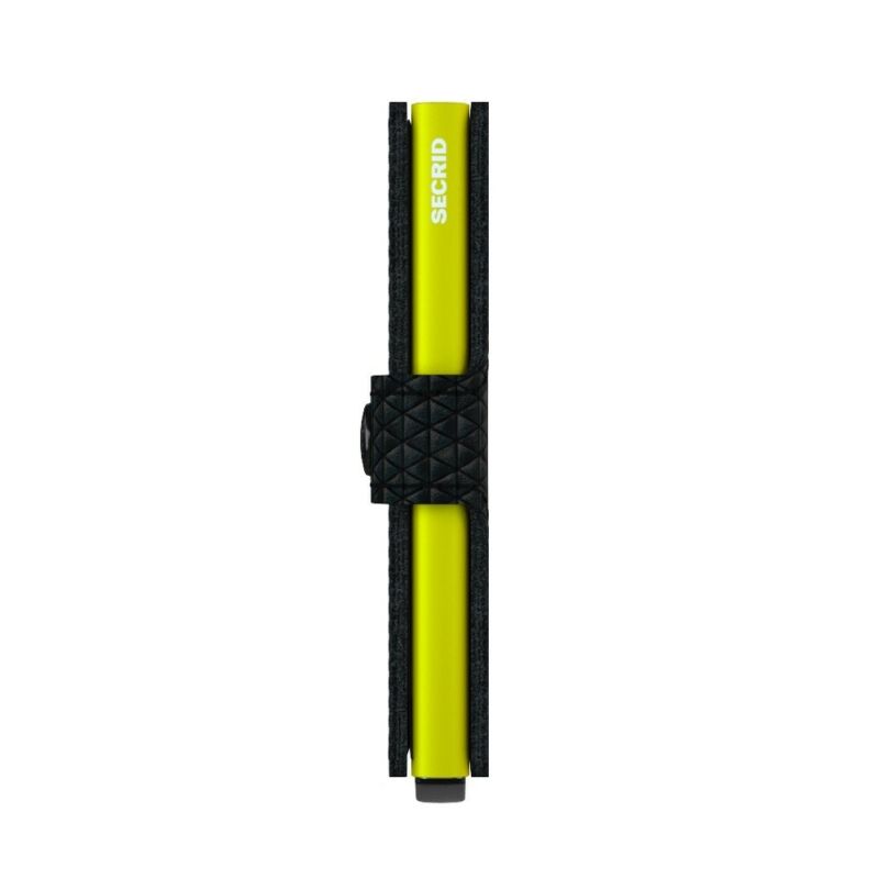 SECRID Miniwallet Diamond Black & Yellow Leather RFID SC7407 - Lyncris Jewellers