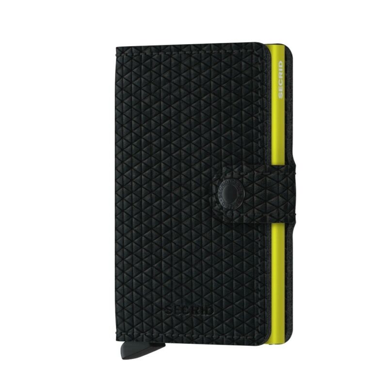SECRID Miniwallet Diamond Black & Yellow Leather RFID SC7407 - Lyncris Jewellers