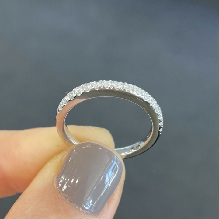 'REAGAN' 18ct White Gold Half Eternity Diamond Ring