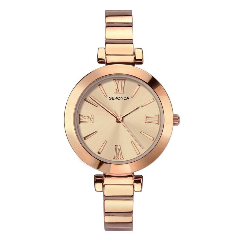 Sekonda Ladies Rose Gold Watch Blush Sunray Dial SK2641 - Lyncris Jewellers