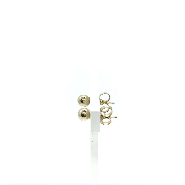 375 9ct Yellow Gold 4mm Ball Stud Earrings Polished Finish - Lyncris Jewellers