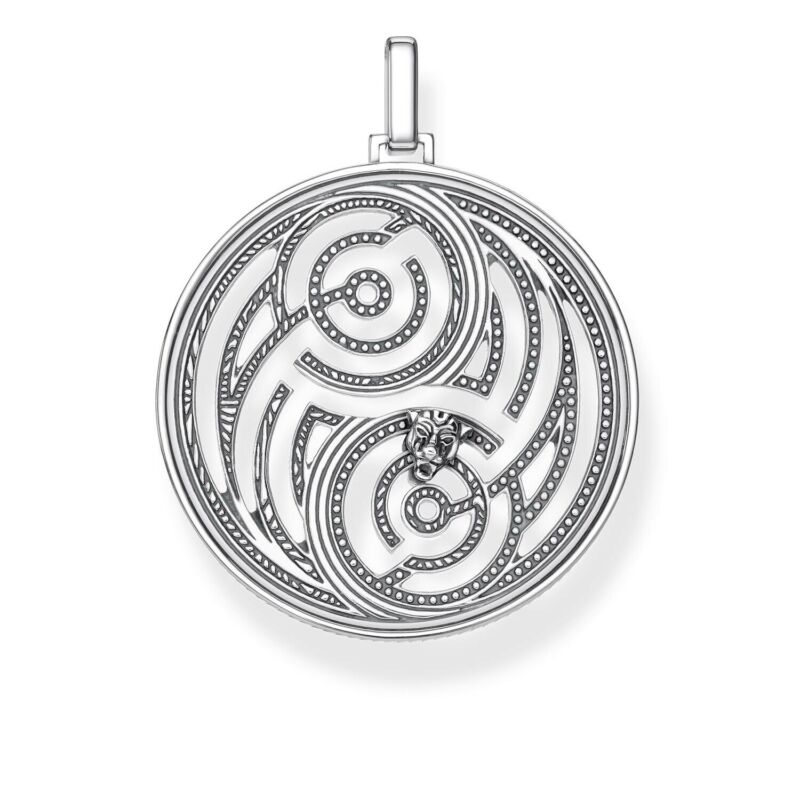 THOMAS SABO Sterling Silver Yin Yang Black Cat Pendant TPE865 - Lyncris Jewellers