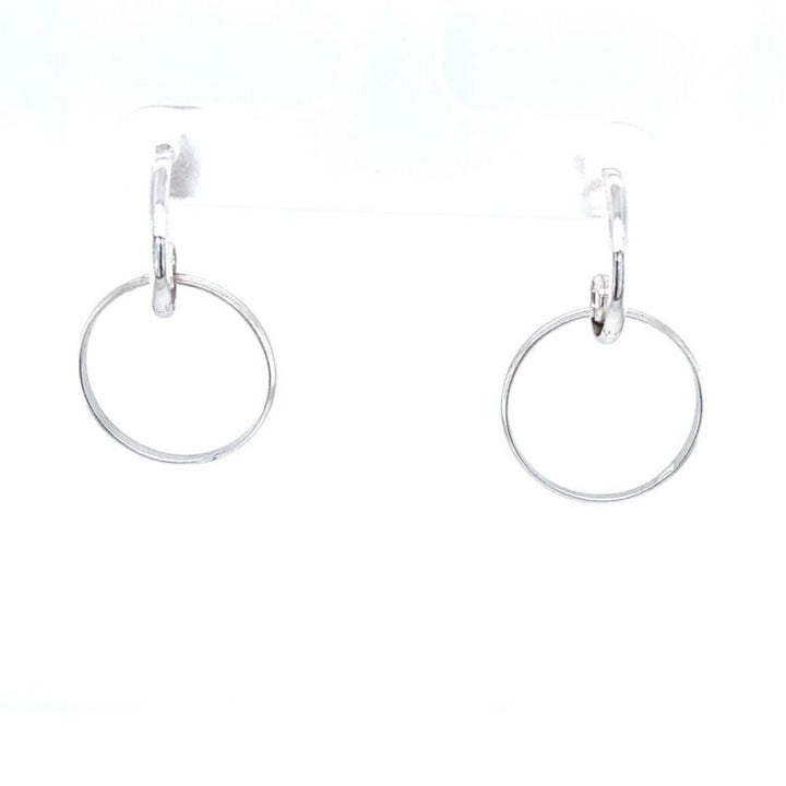 Sterling Silver Hoop In Hoop Drop Earrings LJ8890