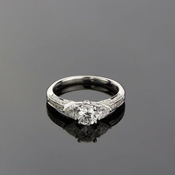 'DELILAH' 18ct White Gold Fancy Trilogy Diamond Ring