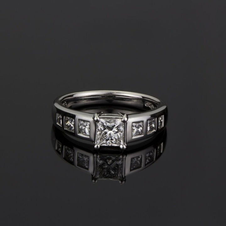 'MADISON' 18ct White Gold Princess Cut Diamond Ring