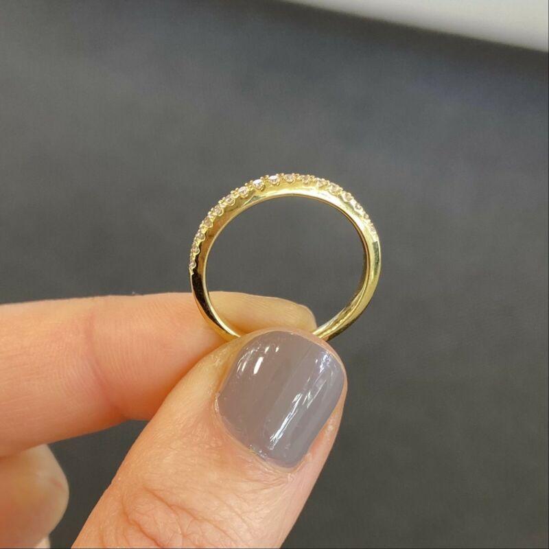 'CLAIRE' 18ct Yellow Gold Half Eternity Diamond Ring