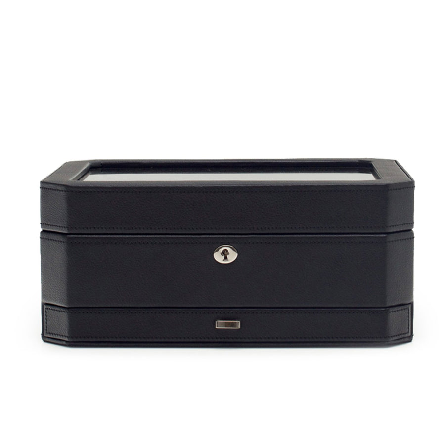 Wolf Windsor 10P Watch Box With Drawer Blk(V) | The Jewellery Boutique Australia