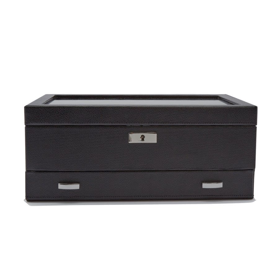 Wolf Roadster 10P Watch Box W/ Drawer Blk (V) | The Jewellery Boutique Australia